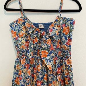 Tropical Strap Maxi Dress